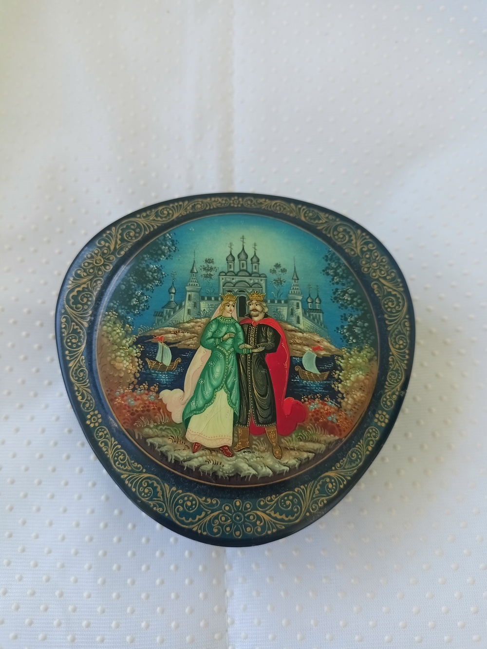 Soviet Union Retro Jewelry Box "The Legend of Tsar Sultan," USSR  Jewelry Box